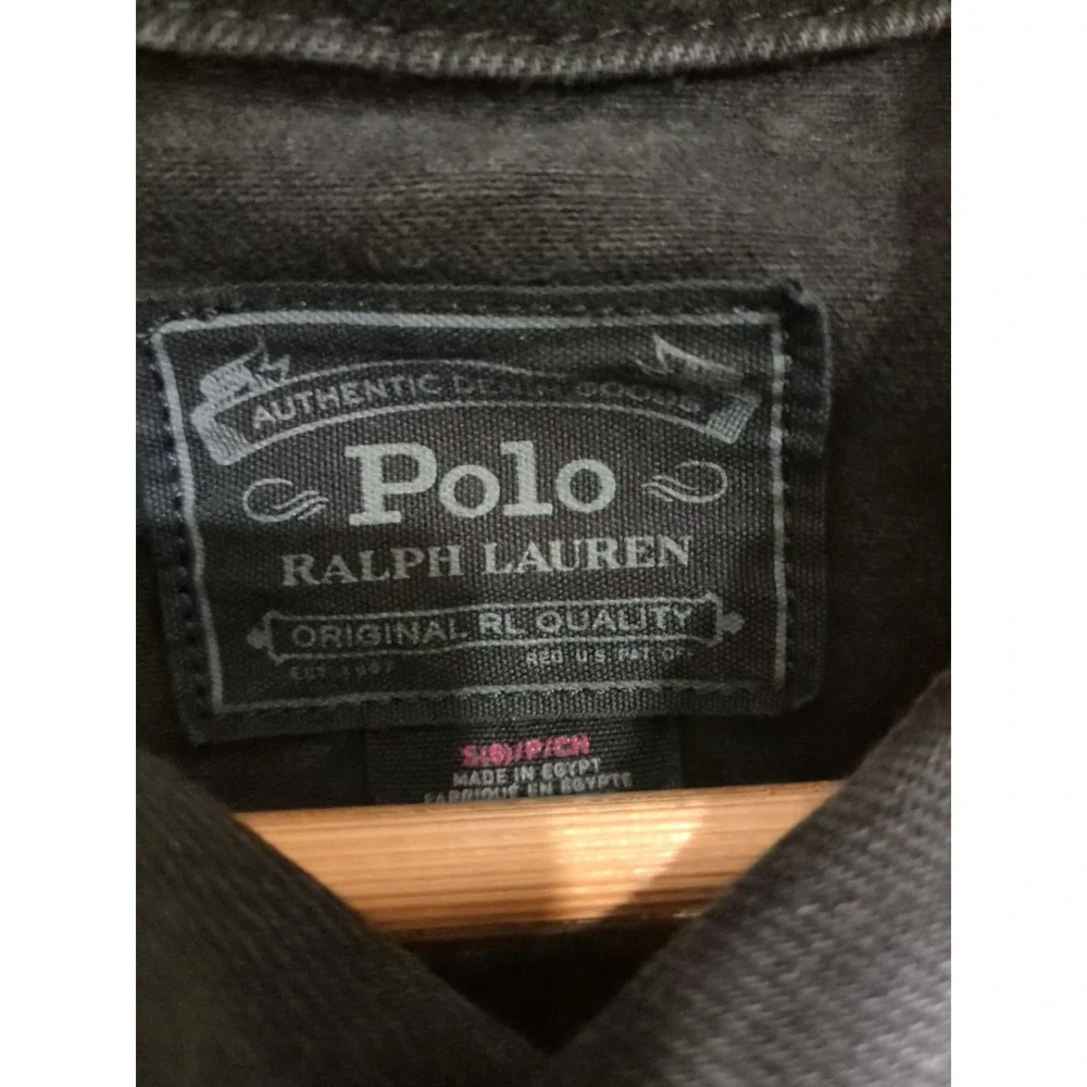 Polo Ralph Lauren Denim Girls Sz S/6 Black‎ Long Sleeve L/S Embroidered Jacket